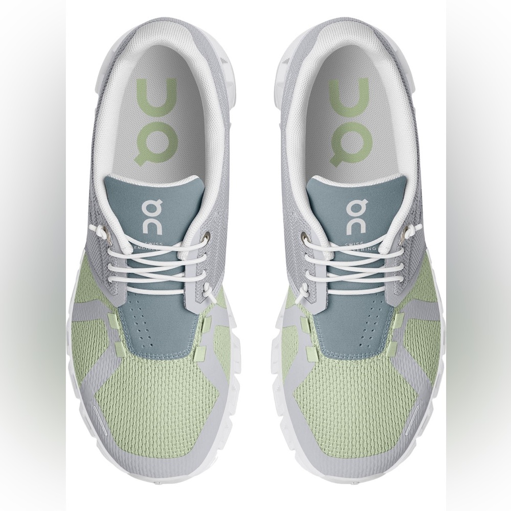 On Women’s Cloud 5 Combo Running Sneaker (Glacier | Meadow) Size 7.5 - Picture 4 of 7